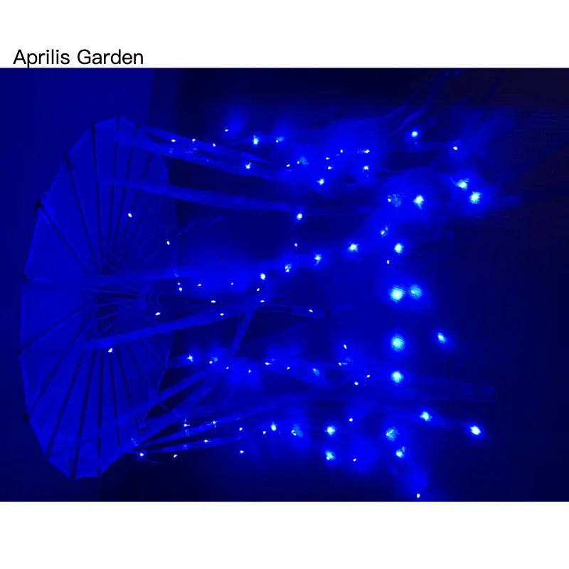 LED Yarn Silk Cloth Lace Decorative Umbrella Beach Parasol Princess Chinese Japan Umbrella Drama Craft Umbrella Cosplay