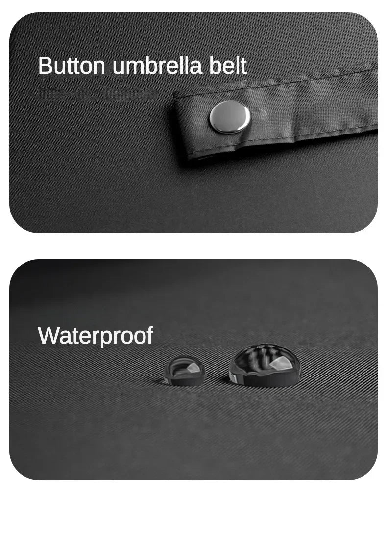 Business Fully Automatic Folding Umbrella Men and Women, Windproof 32 Bone, Wooden Handle, Waterproof Sunshade Rain Umbrellas