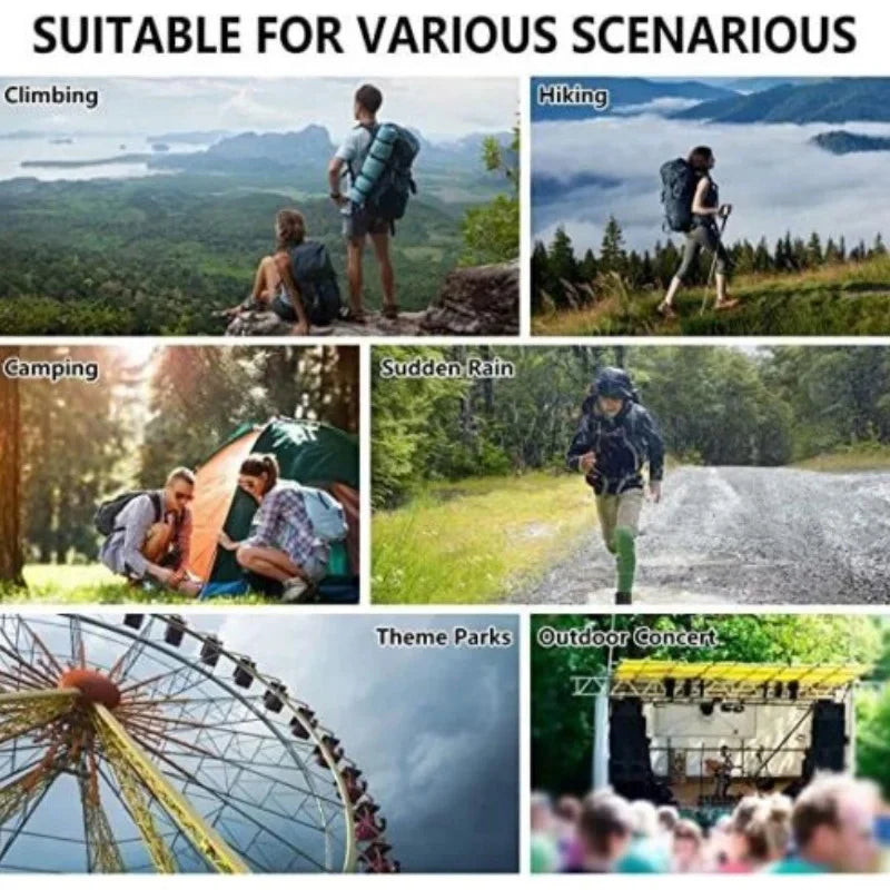 1/6PCS Disposable Waterproof Raincoat Outdoor Hiking and Mountaineering Emergency Transparent Adult Raincoat Poncho Raincoat