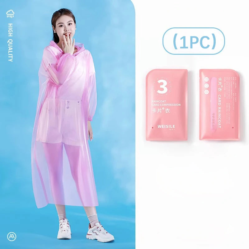 Disposable Raincoat Women Men Impermeable Thickened Waterproof Raincoat Tourism Outdoor Hiking Camping Raincoat Hooded Rain Coat