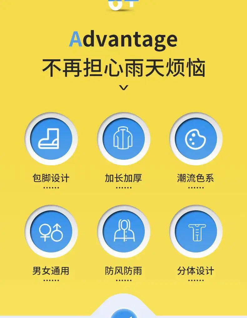 Disposable Raincoat Long Full Body Rainstorm Proof Raincoat and Rainpants for Adults