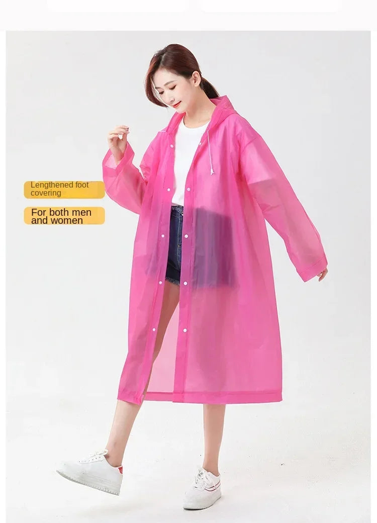 2PC/1PC Adult Raincoat Men Women Portable Waterproof Jacket Home Accessories Wind and Water Resistant Umbrella Rain