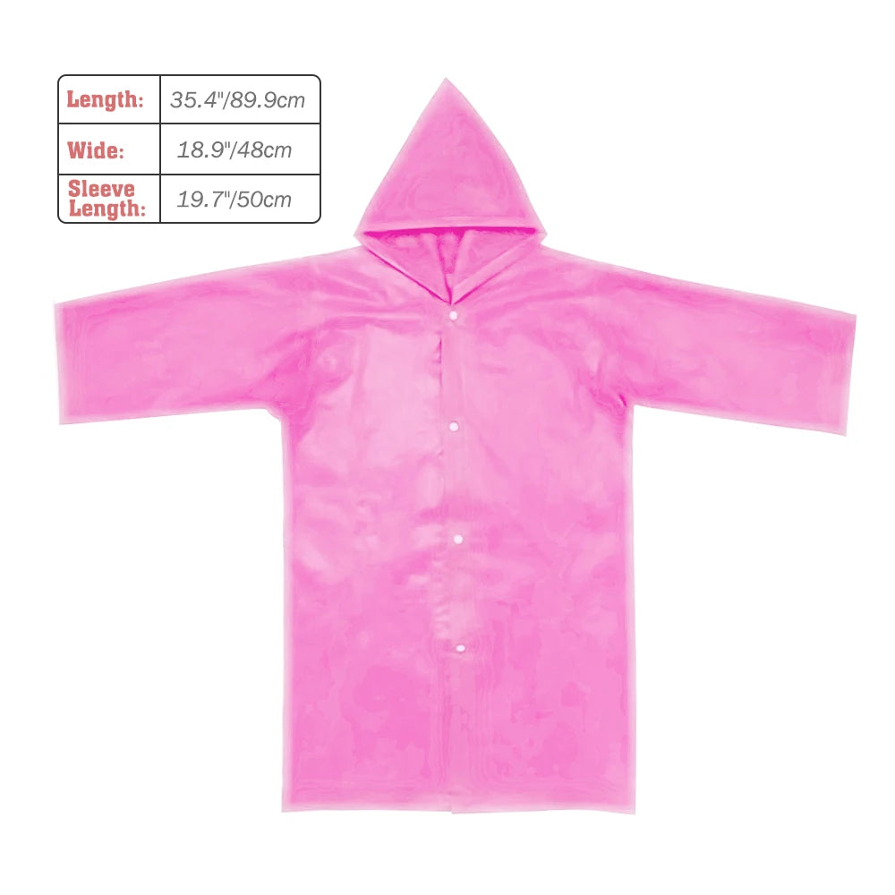 Raincoat Kids 6-13 Years Boys Girls Rain Jackets Fashion Raincoats Outdoor Portable Lightweight Clothing Reusable Poncho