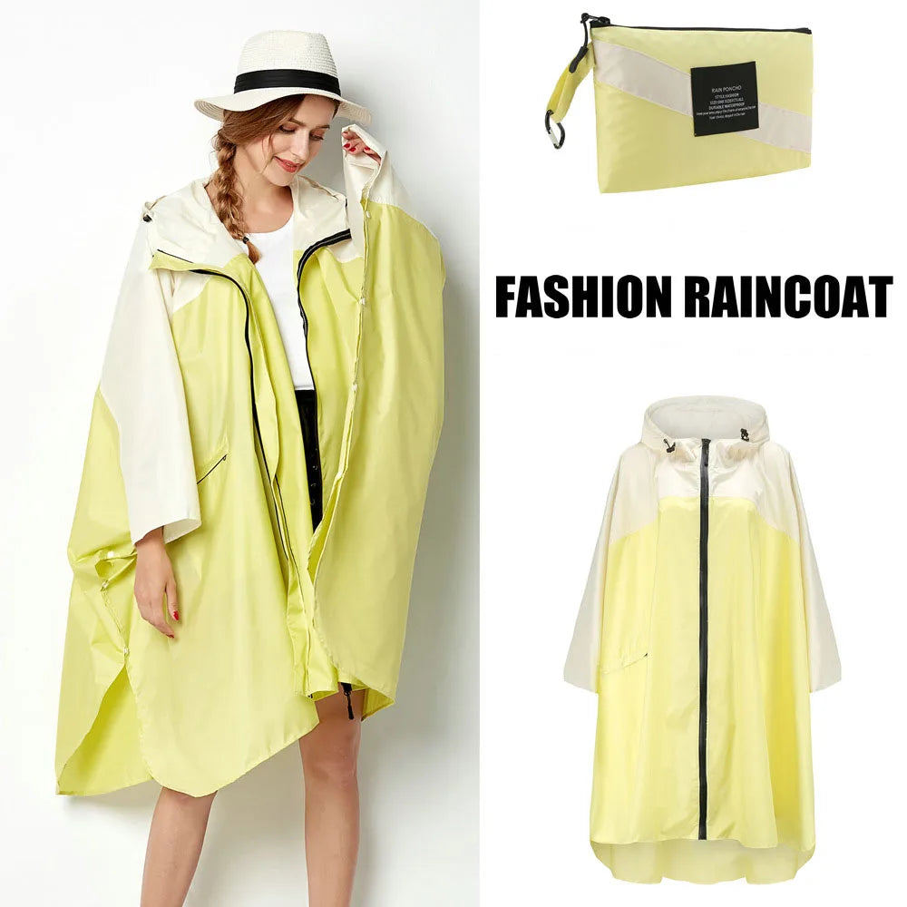 Big Size XXL Women Breathable Raincoat Lightweight Rain Coat Poncho Ladies Waterproof Cloak Raincoats Adults Windproof Rainwear