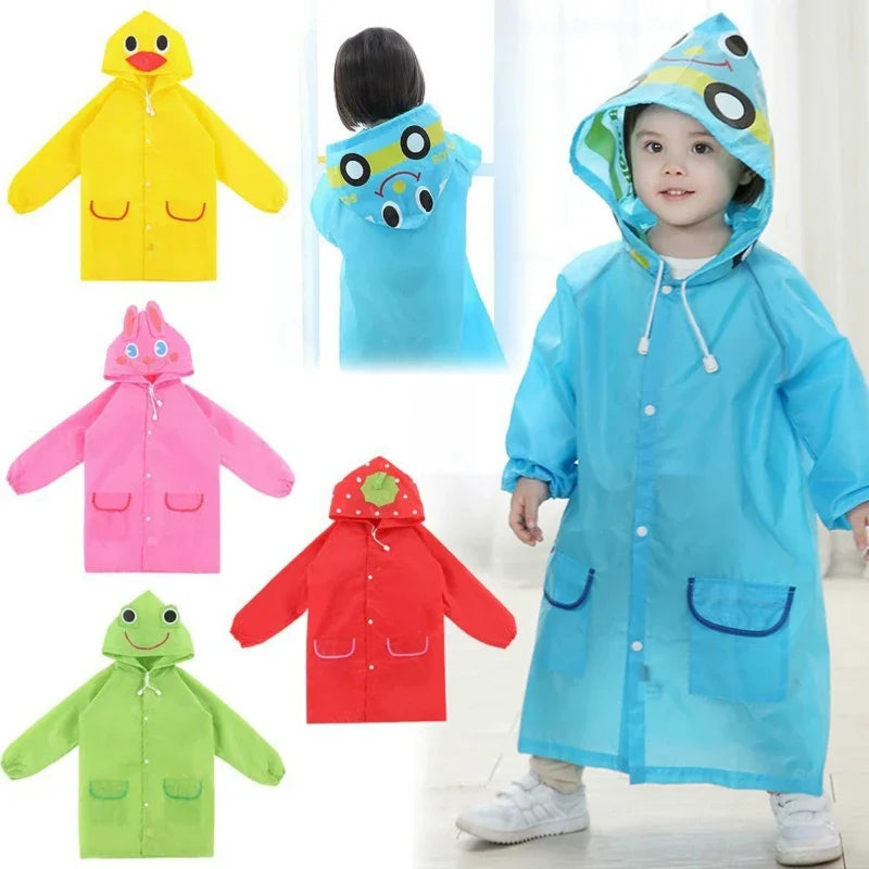 Kids Raincoat Cartoon Animal Style Outdoor Waterproof Kids Raincoat Boys Girls Rainwear Baby Raincoat Children Rain Coat