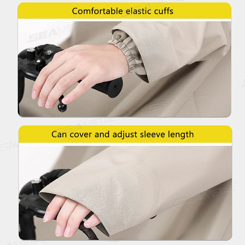 SEAMETAL Thickened Adult Motorcycle Raincoat Electric Bike Rain Coat Men Women Durable Waterproof Riding Gear Rider Raincoat