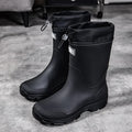 Men's Mid-calf Rain Boots.  New Style. Fashionable Mid-calf Outdoor Slip-resistant Water Shoes. Lightweight and Waterproof