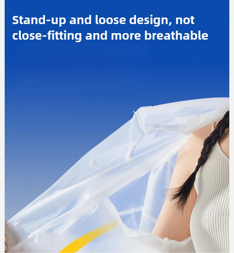 rain coat poncho EVA Rain Suit - Windproof & Waterproof Full-Coverage Raincoat - Thick Unisex Outdoor Gear for Travel/Camping