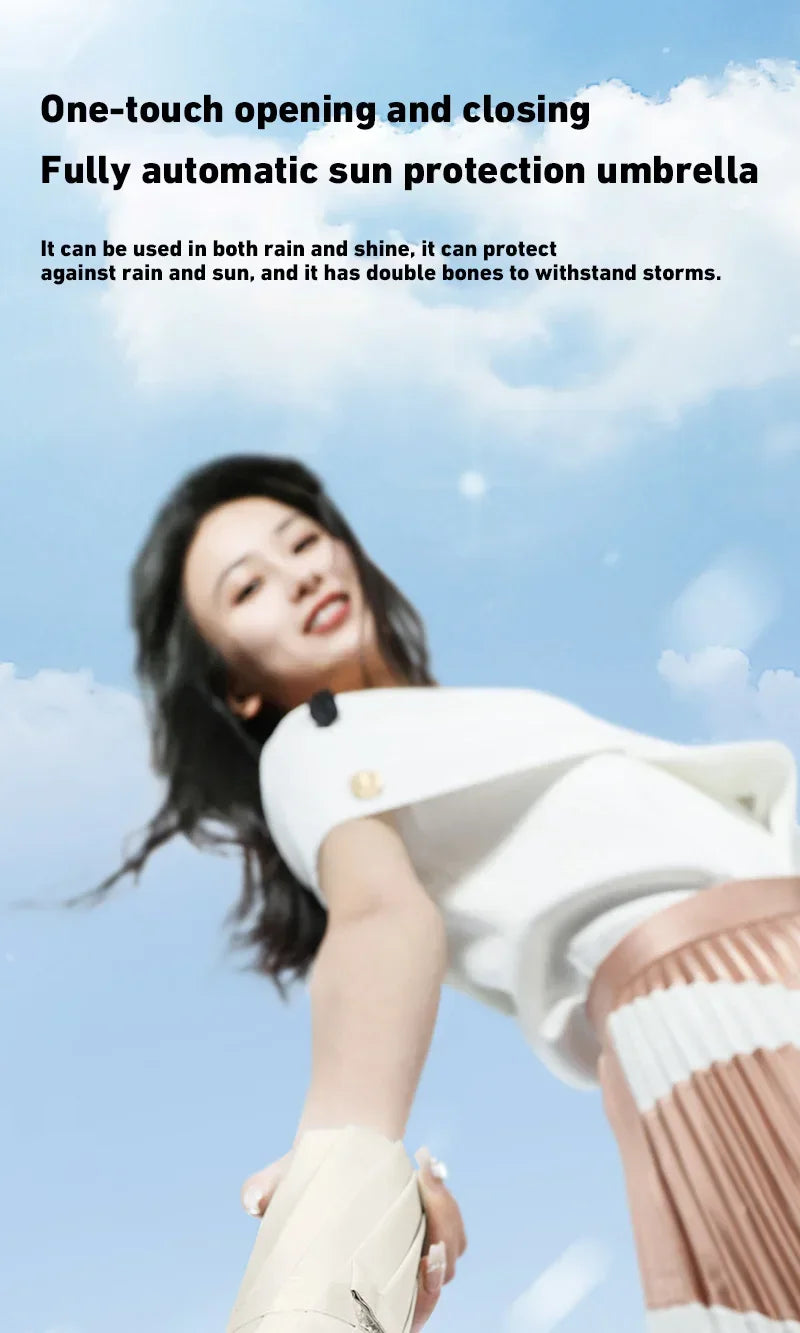 Xiaomi 24 Bone Folding Umbrella Fully Automatic Double Bone SPF 50 UV Protection Rain Resistance Strong Wind Resitance Umbrella