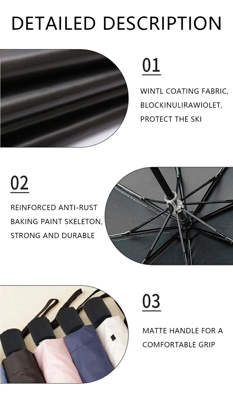 Umbrellas Sun umbrellas Cartoon rain and sunny manually folded student portable umbrellas Sunshade accessories Outdoor equipment