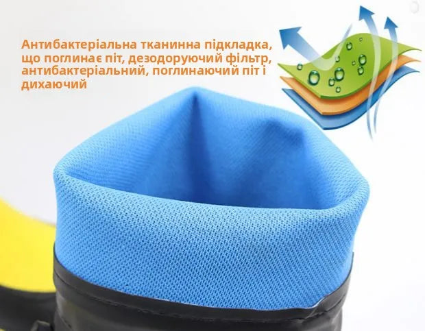 Men's Spring Summer New Mid-High Tube Breathable Rubber Warm Waterproof Faionable Comfortable Anti-Slip Rain Boots