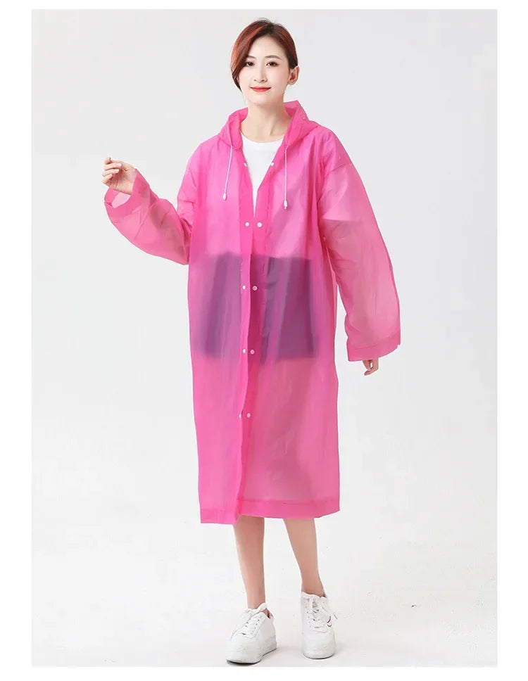 2PC/1PC Adult Raincoat Men Women Portable Waterproof Jacket Home Accessories Wind and Water Resistant Umbrella Rain