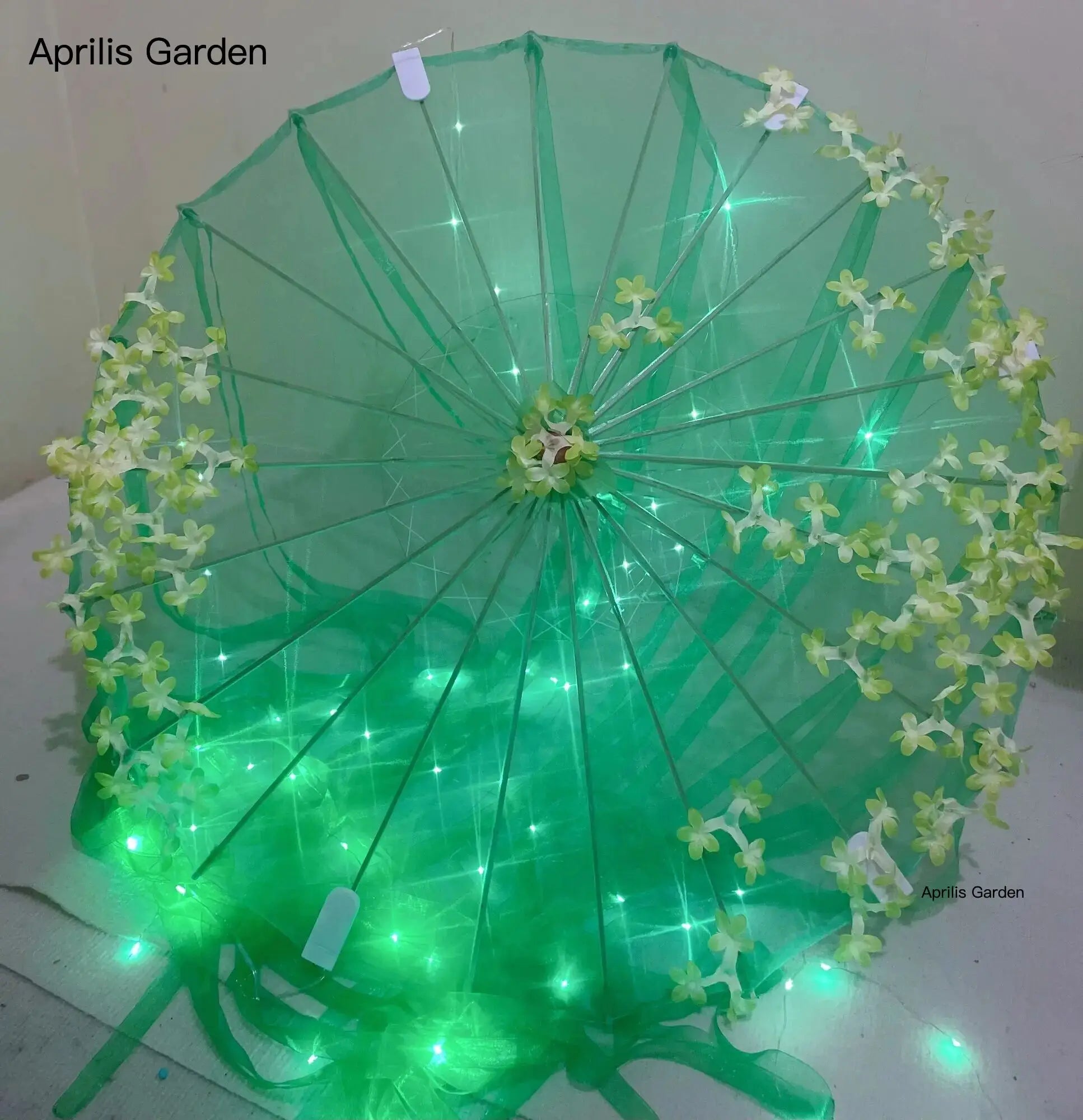 LED Yarn Silk Cloth Lace Decorative Umbrella Beach Parasol Princess Chinese Japan Umbrella Drama Craft Umbrella Cosplay