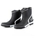 Thiened Fce Lined Rubber Rain Boots Men's Mid-Calf Warm Waterproof Non-Slip Fiing Boots Cold Resistant Booties