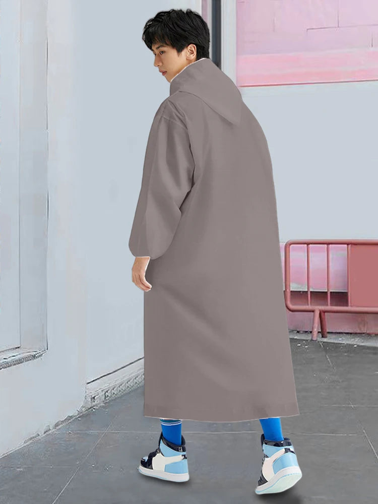 Disposable Adult Long Raincoat Drawstring Hooded Rain Poncho Portable Long Hooded Rain Coats for Outdoor Travel Emergency