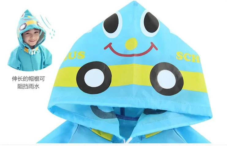 Kids Raincoat Cartoon Animal Style Outdoor Waterproof Kids Raincoat Boys Girls Rainwear Baby Raincoat Children Rain Coat