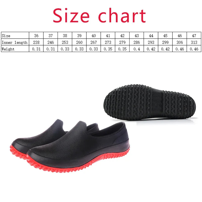 EVA Anti-slip Outsole Rain Shoes Short Tube Water /Kitchen Rubber Shoes Overshoes Car Washing Fishing Couple Shoes