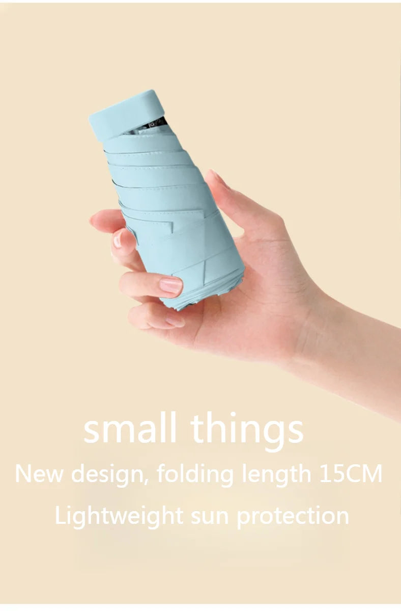 Mini Sun Umbrella, Protective and UV Resistant, Rain Or Shine
