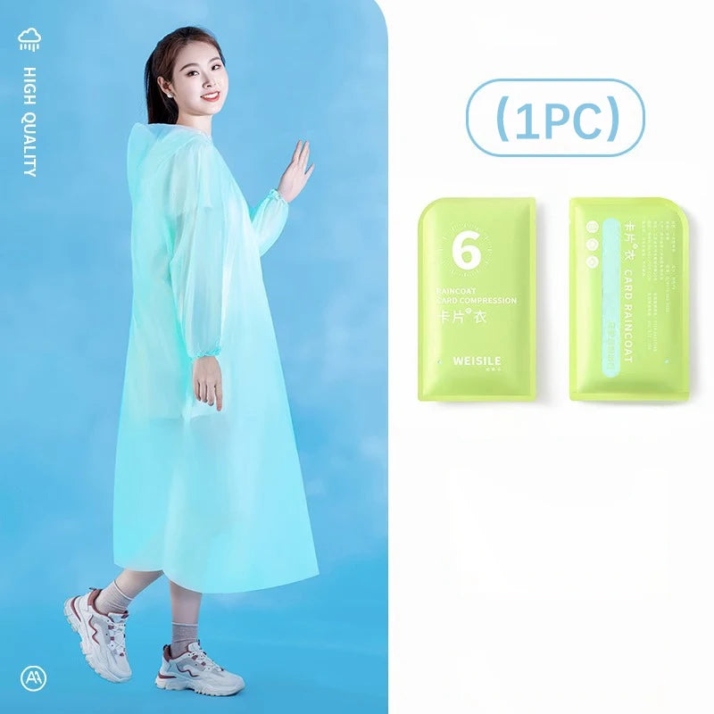 Disposable Raincoat Women Men Impermeable Thickened Waterproof Raincoat Tourism Outdoor Hiking Camping Raincoat Hooded Rain Coat