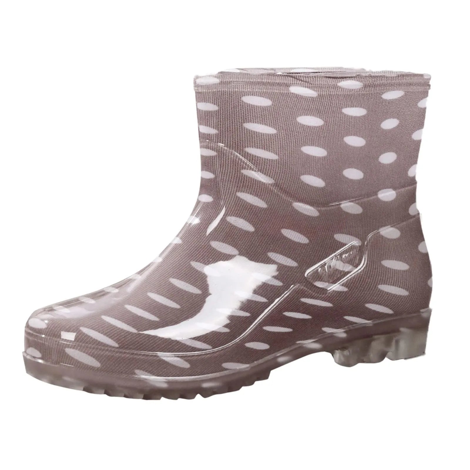 Black Polka Dots Women's Rain Shoes Waterproof And Non-slip Kitchen Work Rubber Shoes Pvc Short Tube Rain Boots Summer Shoes
