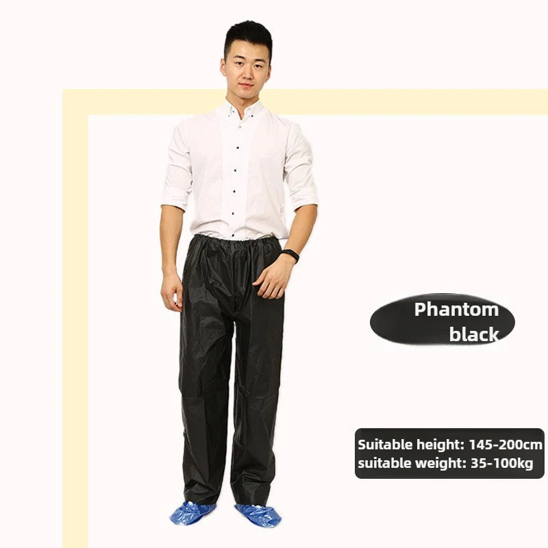 Single Rain Pants Long Thick Outdoor Portable Non-disposable Waterproof Thickening Rain Pants for Men Women Walking Drift Half