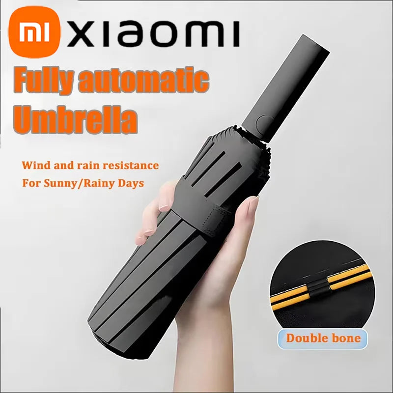 Xiaomi 24 Bone Folding Umbrella Fully Automatic Double Bone SPF 50 UV Protection Rain Resistance Strong Wind Resitance Umbrella