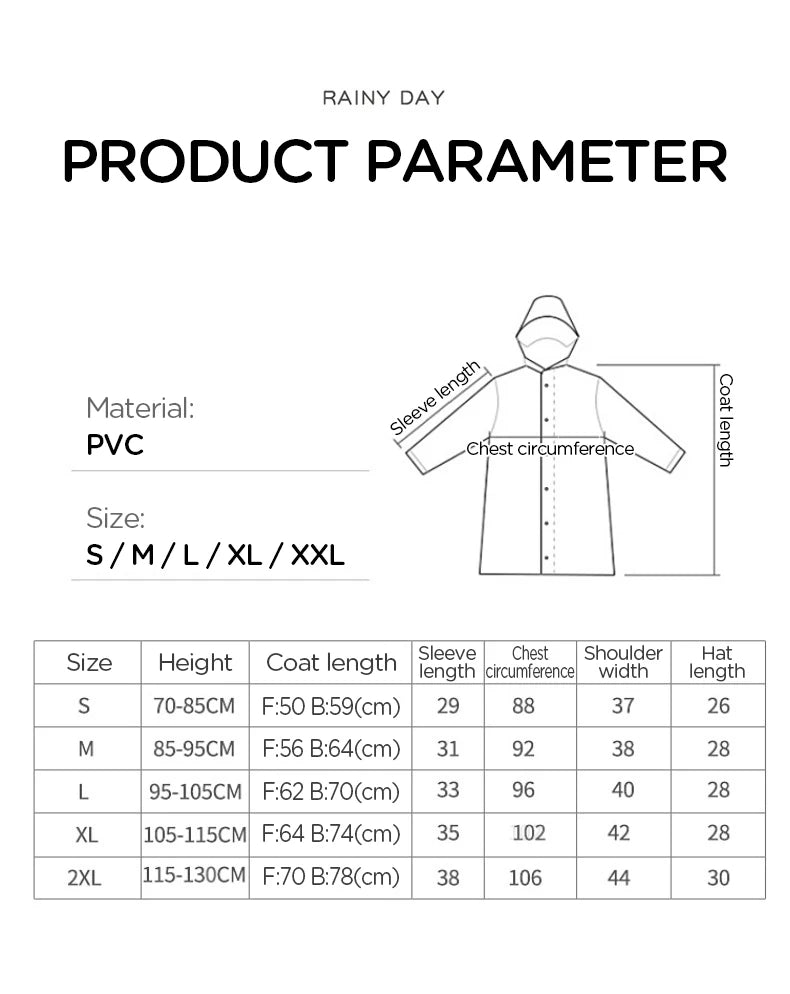 New Children's Transparent Poncho Waterproof Kindergarten Rainwear Children's Raincoat Boys And Girls Medium Length
