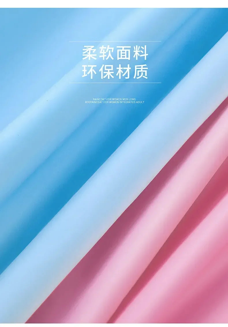 EVA Long Raincoat: Waterproof Zipper Rain Gear for Men & Women. Reusable Poncho with Pants, Portable Outdoor Travel Rain Jacket