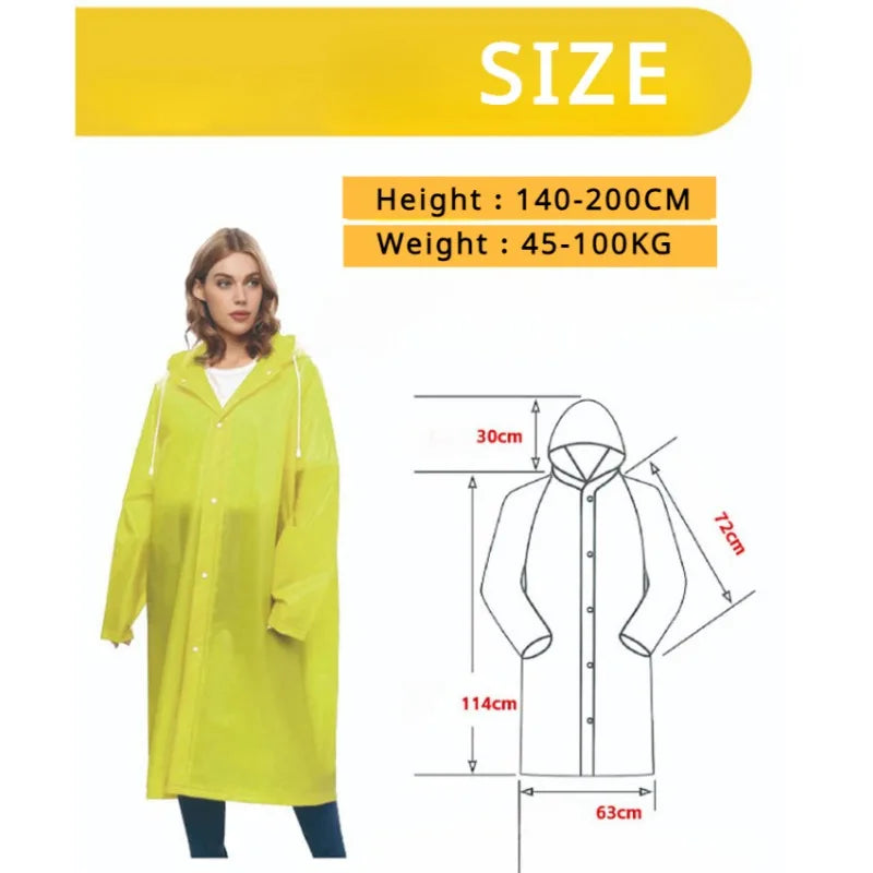 Waterproof Raincoat Outdoor Hiking Portable Adult Poncho Raincoat Emergency Anti-rain coat 2024 New fashion coloful choice