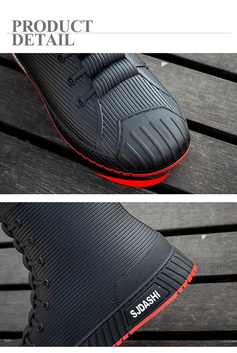 Rain Boots For Men Women Summer Casual Mid-calf Waterproof Shoes Winter Lining With Fleece Warm Anti-slip Wear-resistant Outdoor