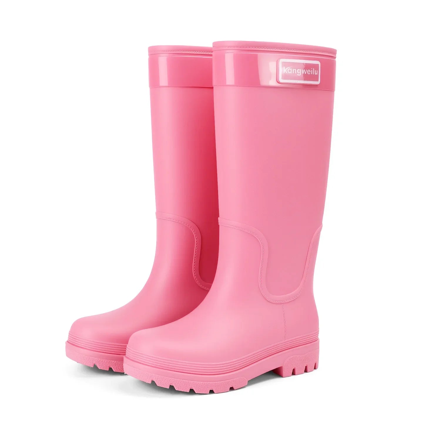 Fashionable High-Tube Women's Rain Boots Anti-Slip Waterproof Kitchen Water Shoes Long Tube PVC Material Adult Slip-Resistant Sh