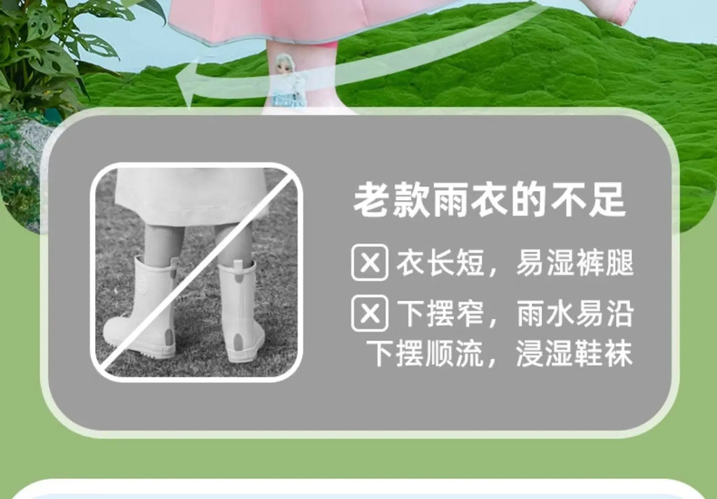 Disney Kids Raincoat Wateproof Children Elsa Spider-Man Rain Poncho Rain Coat Jacket with Backpack Position Student RainWear