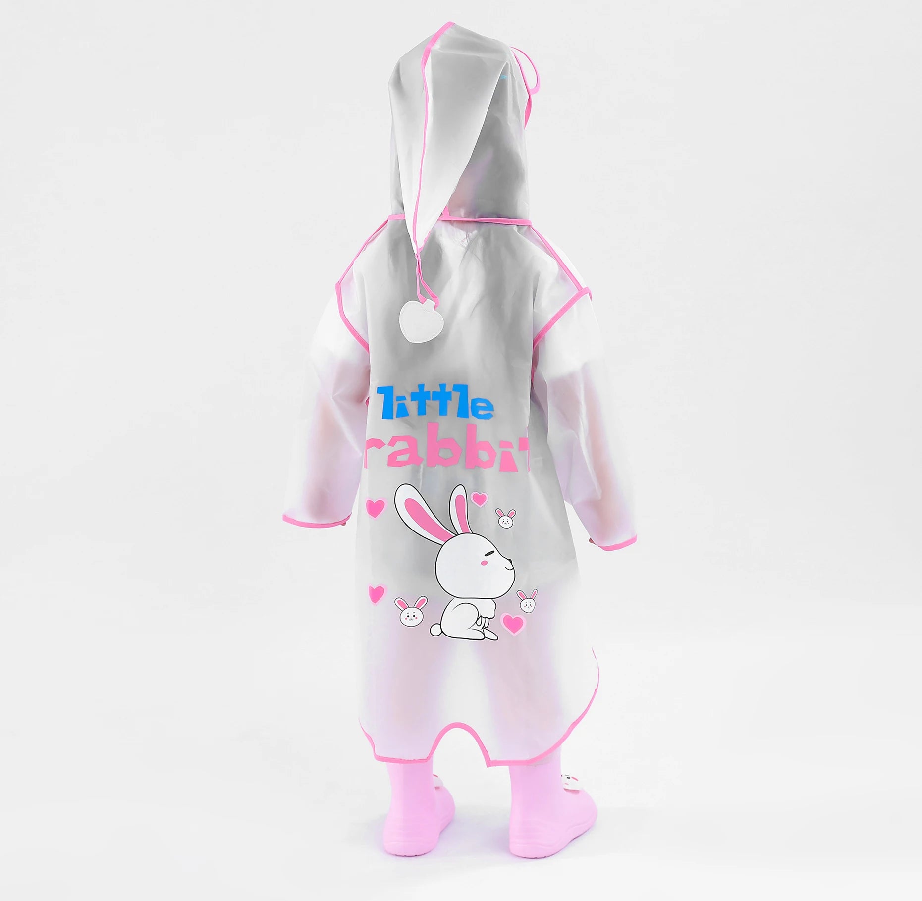 New Children's Transparent Poncho Waterproof Kindergarten Rainwear Children's Raincoat Boys And Girls Medium Length