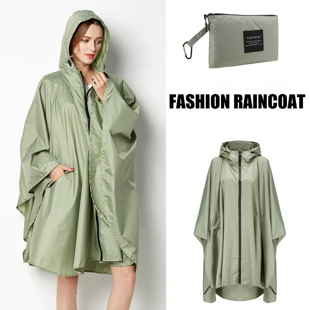 Big Size XXL Women Breathable Raincoat Lightweight Rain Coat Poncho Ladies Waterproof Cloak Raincoats Adults Windproof Rainwear