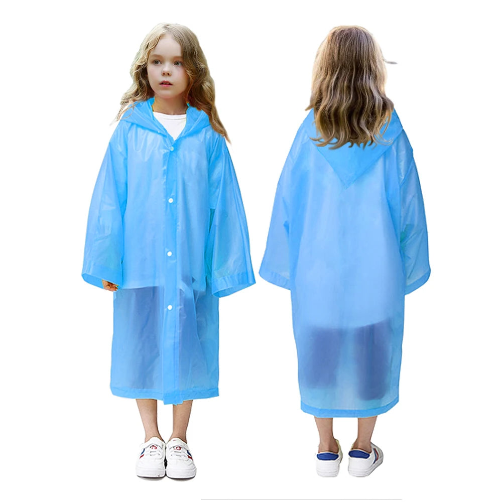 Raincoat Kids 6-13 Years Boys Girls Rain Jackets Fashion Raincoats Outdoor Portable Lightweight Clothing Reusable Poncho