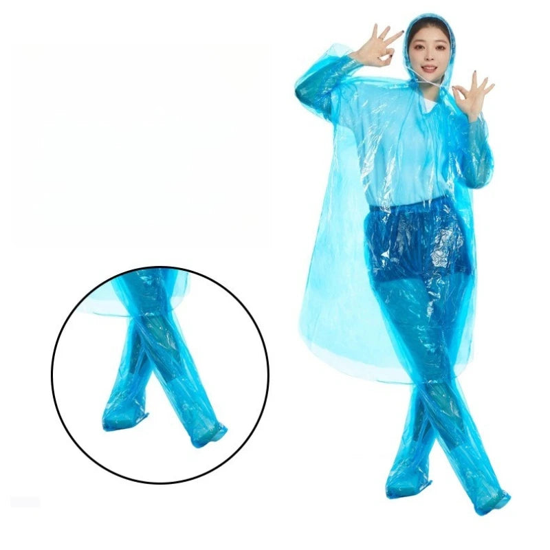 Disposable Raincoat Long Full Body Rainstorm Proof Raincoat and Rainpants for Adults