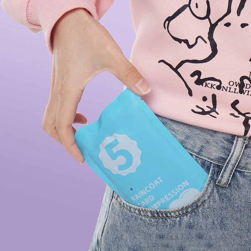 Disposable Raincoat Outdoor Full-Length Adult Pullover, Compact Portable Multi-Color Mini for Camping Hiking Emergency