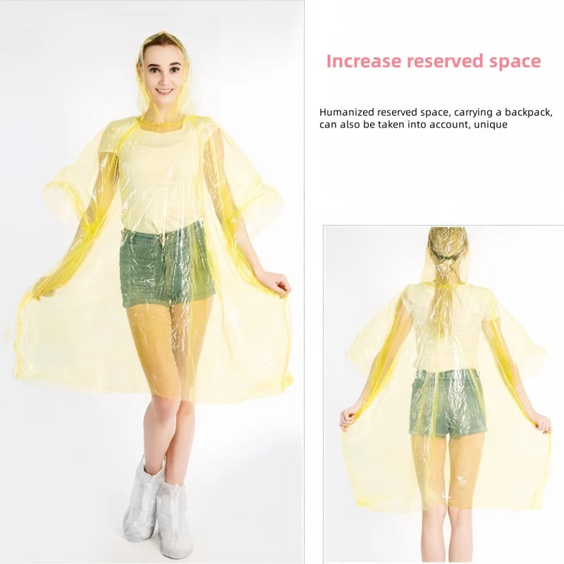 3/5/7pcs portable raincoat balls, disposable thickened raincoats with spherical storage boxes, suitable for hiking and camping,