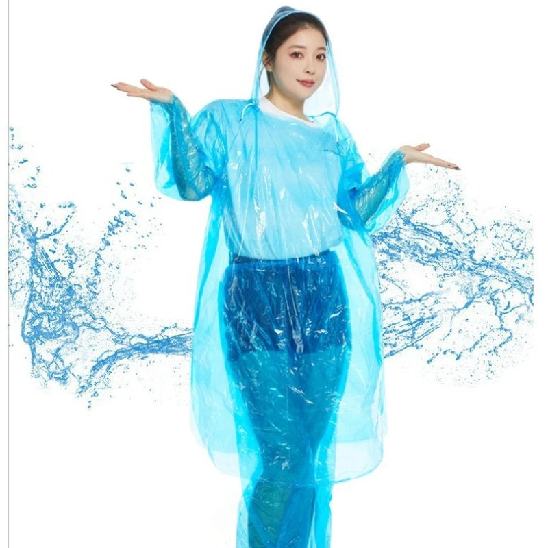 Disposable Raincoat Long Full Body Rainstorm Proof Raincoat and Rainpants for Adults
