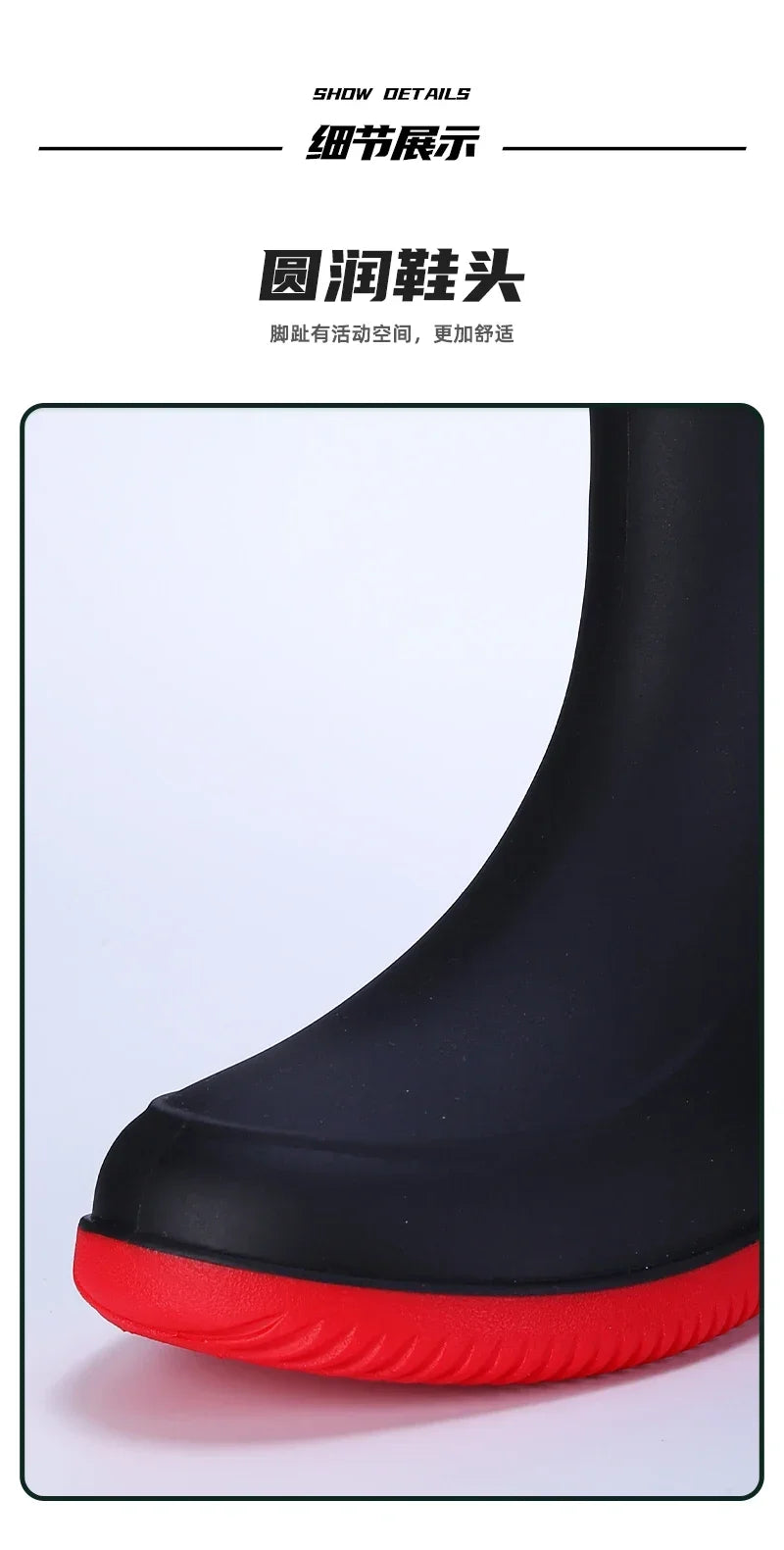 Men's Women's High-End Rain Boots Closed Rainproof and Waterproof Short and Mid.Calf Length Non-Slip Drawstring Rubber Boots