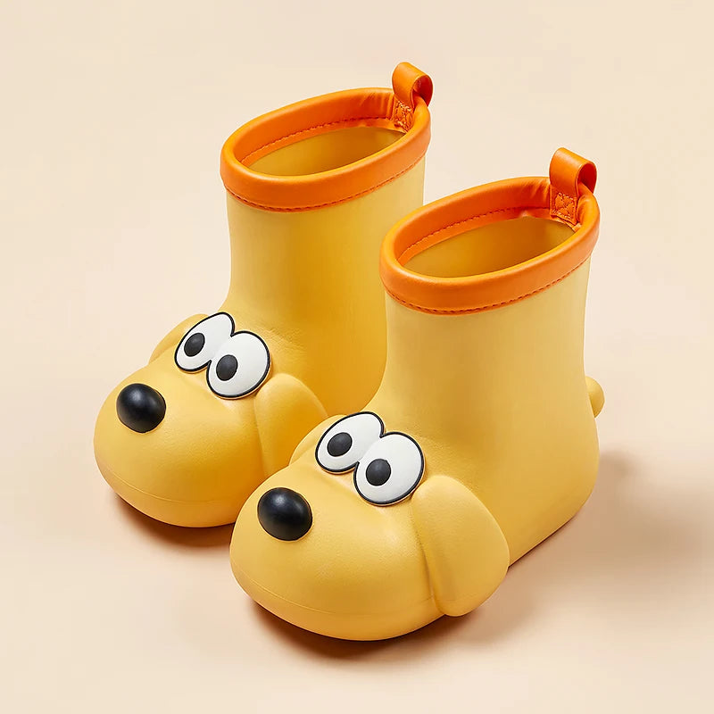 Puppy rain shoes boy children rain boots boy non-slip toddler baby water shoes female model overshoes girls waterproof rubber