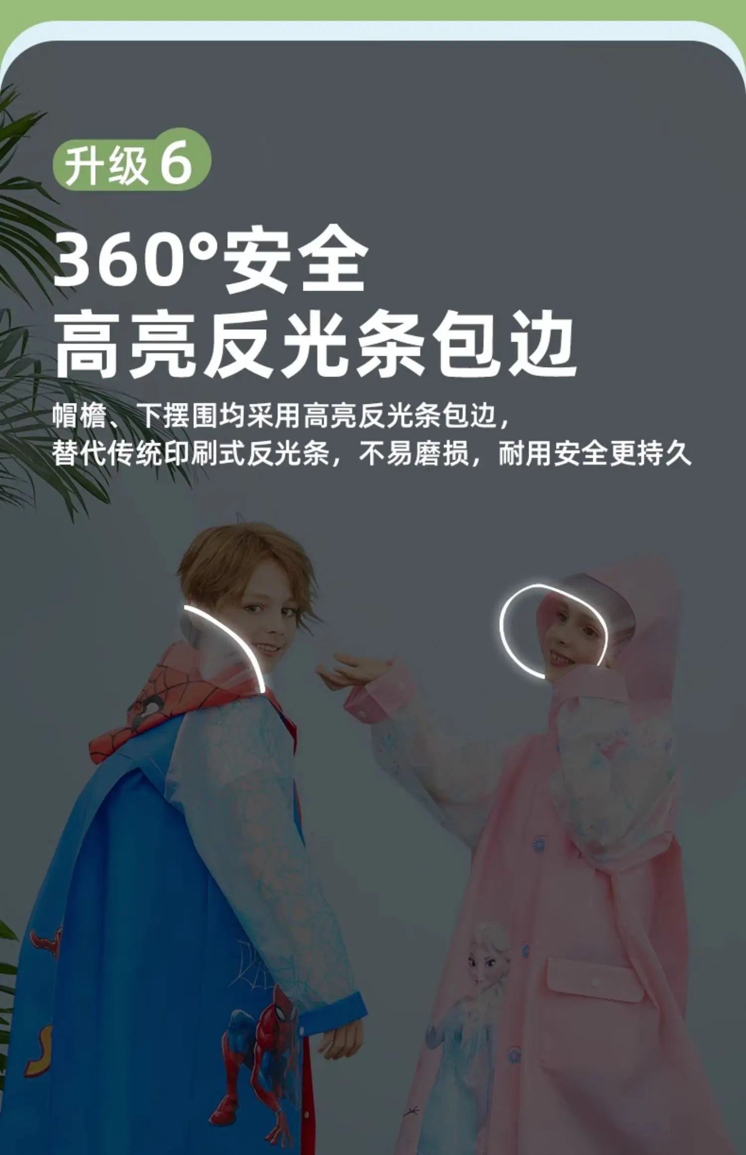 Disney Kids Raincoat Wateproof Children Elsa Spider-Man Rain Poncho Rain Coat Jacket with Backpack Position Student RainWear