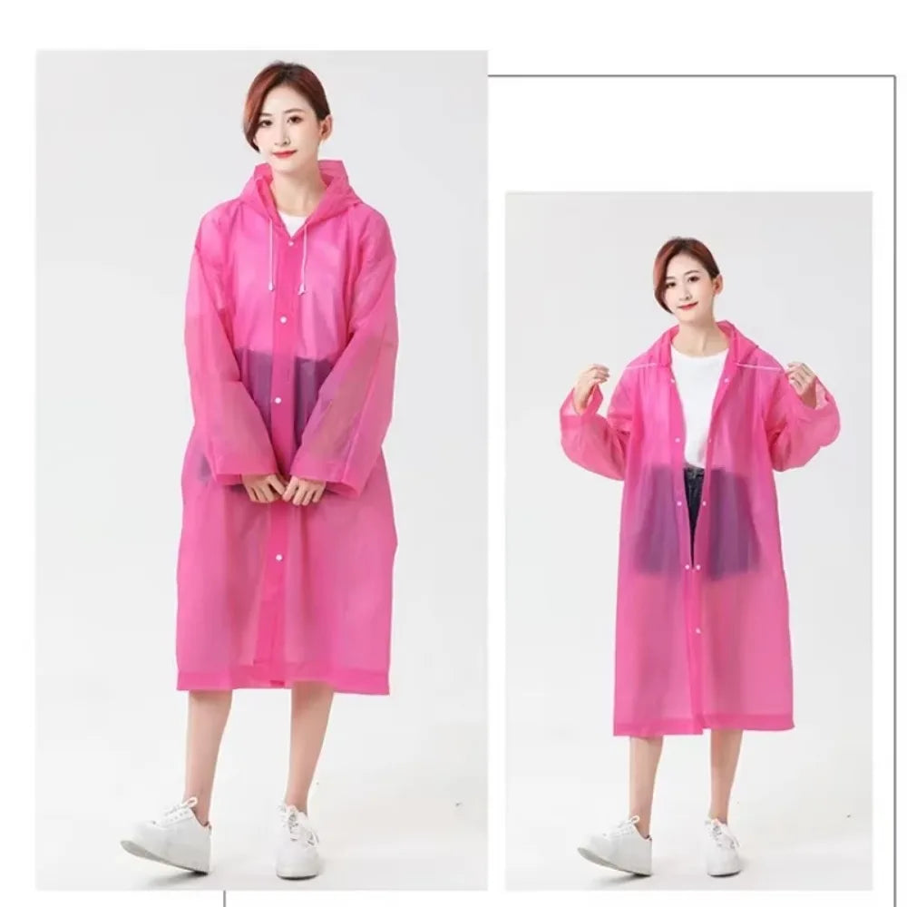 2PC/1PC Adult Raincoat Men Women Portable Waterproof Jacket Home Accessories Wind and Water Resistant Umbrella Rain