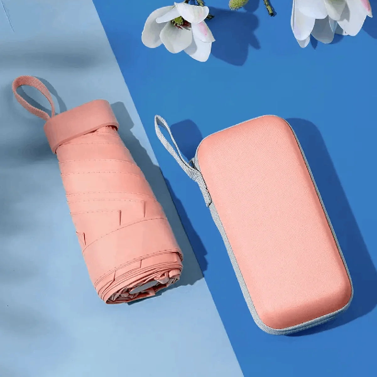 1pc Simple Travel Portable Ultra-light Sixfold UV-resistant Mini Umbrella