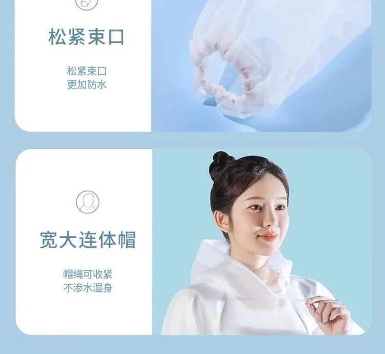 Adult PE disposable and portable rain card poncho for outdoor tour climbing fishing colorful raincoat