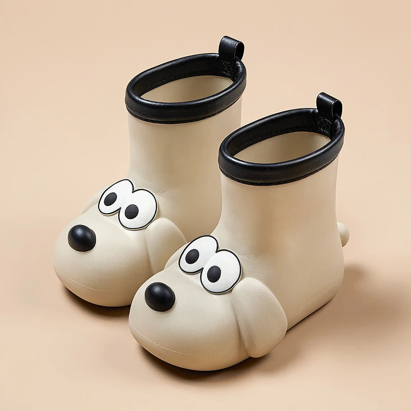 Puppy rain shoes boy children rain boots boy non-slip toddler baby water shoes female model overshoes girls waterproof rubber