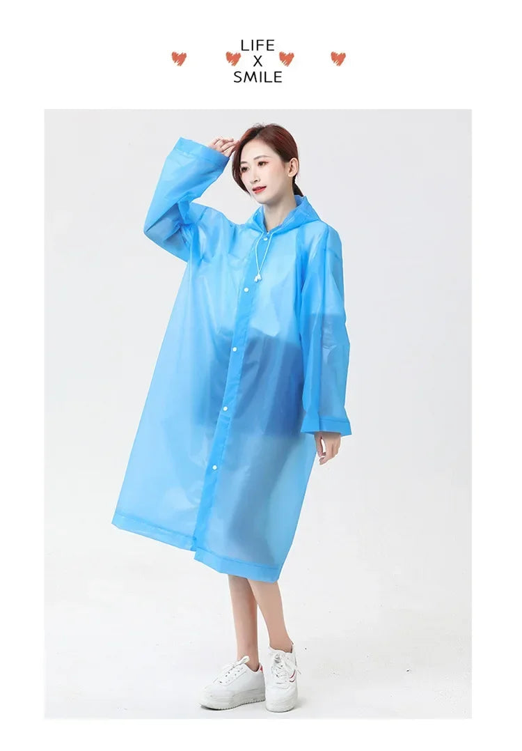 2PC/1PC Adult Raincoat Men Women Portable Waterproof Jacket Home Accessories Wind and Water Resistant Umbrella Rain