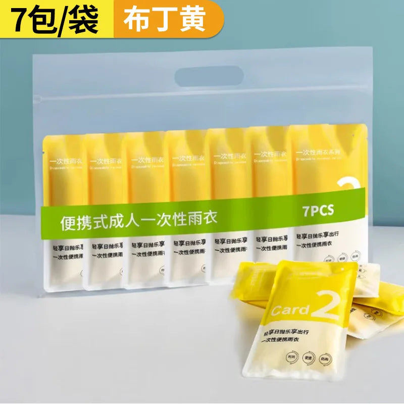 Adult PE disposable and portable rain card poncho for outdoor tour climbing fishing colorful raincoat