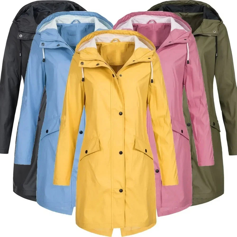 Waterproof Rain Coat Long Raincoats Jacket Waterproof Raincoats Feminina Gifts Outdoor Ride A Bike Mountaineering Jackets Women
