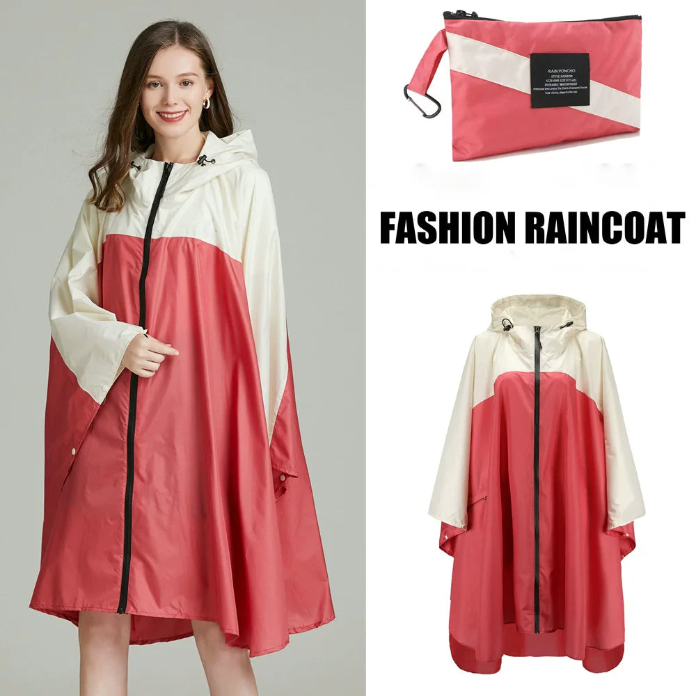 Big Size XXL Women Breathable Raincoat Lightweight Rain Coat Poncho Ladies Waterproof Cloak Raincoats Adults Windproof Rainwear